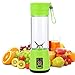 Frullatore Portatile, Spremiagrumi Elettrico Miscelatore USB, Di Succo Personale Tazza In Plastica Ricaricabile Robot Cucina Estrattore Uova Portatile Per Esterni Domestici,Green-4-blades