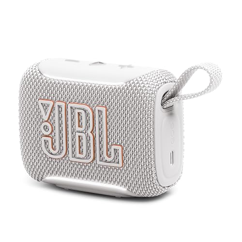Image of JBL Go 5 - Ultra-Portable Waterproof & Drop-Proof Speaker with JBL Legendary Sound & Ambient Edge Lighting, AirTouch Instant Stereo Pairing or Link Multiple Compatible Speakers via Auracast (White)