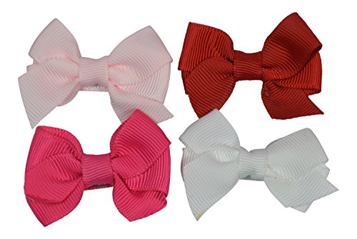 PLH Bows 4-pack Gross Grain Clippies, 2" Clippie