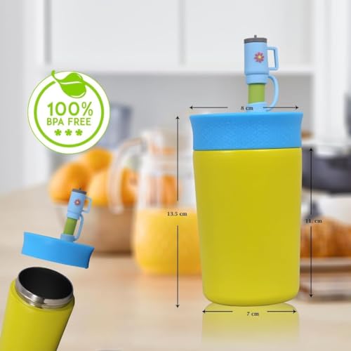 Image of Toddler Water Bottle with Straw, Kids Sipper Cup BPA Free Leak Resistant Drinking Bottle for Preschool, Daycare, Travel & Everyday Use (Green, 350 ml)