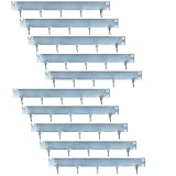 UNIGARDIA Bordure Jardin Galvanisé 10 m - Bordure de Pelouse Flexible en Hauteur de 185 mm - Marteler Simplement la Bordure avec Pointes - 1 Paire de Gants de Montage Inclus, Argent