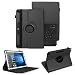 Produktbild NAUC Tablet Tasche kompatibel für LNMBBS P40 10.1 Bluetooth Schutzhülle Universal QWERTZ Tastatur Hülle Standfunktion Drehbar Case, Farben:Schwarz
