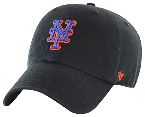 '47 New York Mets Clean Up Dad Hat Cap MLB Black/Royal/Orange