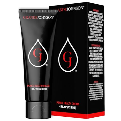 Grande Johnson - Penile Health Cream for Dry Skin – Daily Hydrating Moisturizer for Dryness & Irritation Relief, Foreskin Restoration Formula – 4 oz