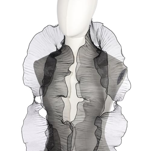 Dentelle froncée en tulle noir pour customiser vos vêtements rétro et décorer vos boîtes de fête