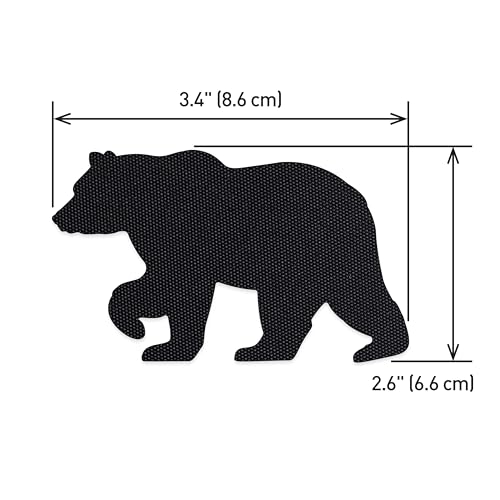 Image of GEAR AID Tenacious Tape Repair Patches - Peel-and-Stick Nylon Gear Patches for Jackets, Tents, Sleeping Bags, Backpacks, and Outdoor Gear - Fix Rips, Tears, and Holes, 3 Patches, Bear