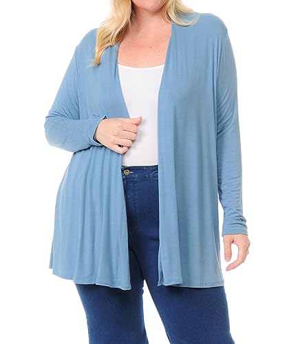 Image of Pastel by Vivienne Women's Long Sleeve Jersey Plus Size Cardigan