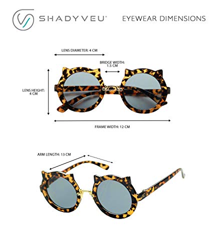 Shadyveu SVK1128 Girls Round Kitty Cat Ears Cheetah Leopard Colorful Kids Toddler Ages 2-7 Yr. Sunglasses thumb #4