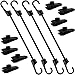 Bungee-Seile mit Doppelhaken, 61 cm, robuste Bungee-Gurte und Planenclips, robuster Lock-Griff für Outdoor-Camping, Markise, Autoabdeckungen, SUVs, LKWs, Lieferwagen, Autoabdeckung, Windschutz