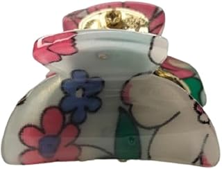 مشبك شعر متوسط بطبعة زهور