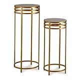 Jeu de 2 tables Verre Métal (2 pcs)