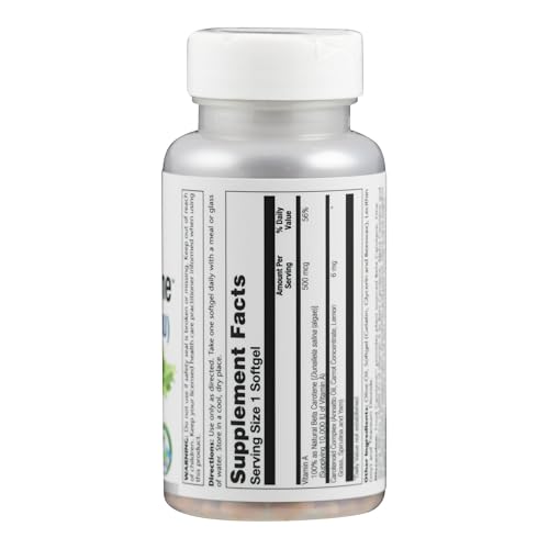 Image of SOLARAY Food Carotene, Vitamin A 10000 IU | Healthy Skin, Eyes, Antioxidant & Immune Support (200 CT)