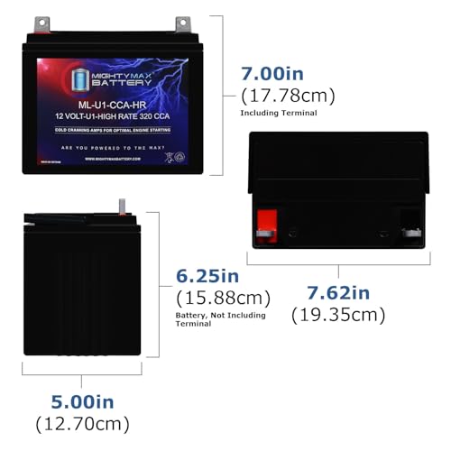 Mighty Max ML-U1-CCAHR Battery Dimensions