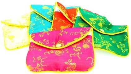 Chinese Silk Pouches 12pcs 4 1/2" X 3 1/2"