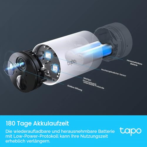 Tapo TP-Link C400S2 Akku Wi-Fi-Kamera für den Außenbereich, 1080p, hohe Definition, vollständiges Sicherheitssystem mit 2 Kameras… – Ansicht 2