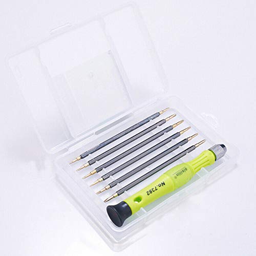 Juego de destornilladores de precisión BE-TOOL 7 destornilladores de precisión micro intercambiables, kit de destornilladores de reparación reversibles para teléfonos móviles y gafas de TV Cover
