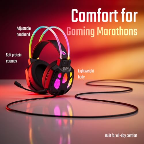 Image of Acer Nitro Phantom HX5 Wired Gaming Headset | Virtual 7.1 Surround Sound | 50mm Dynamic Drivers | RGB Lighting | Noise Reduction Mic | USB Gaming Headphones for PC, Laptop with Deep Bass Audio