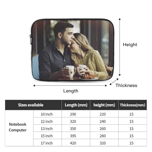 Funda personalizada para laptop de 15 pulgadas negra miniatura 4