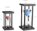hourglas Sand Timer 30/60 Minutes Desktop Decorations Reloj de Arena ampulheta Sandglass (Black Sand,5.5 * 3.2 * 3.2inch,30min)