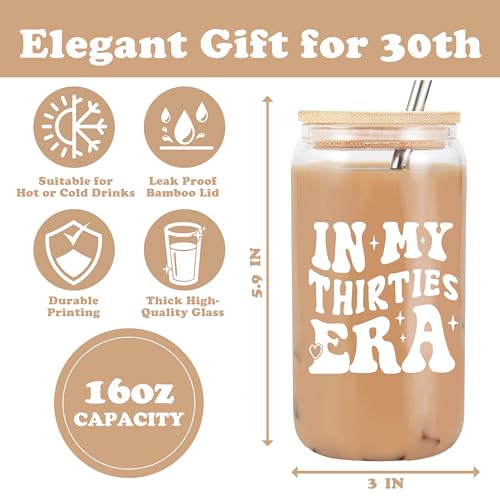 VivaJoy 30th Birthday Gifts for Women, 30th Birthday Creative Travel Mug, Coke Cup, Glass Mug, Interesting Personalized Mug, Gift for Best Friend Female Mum Wife Daughter Sister Girlfriend - Image 2