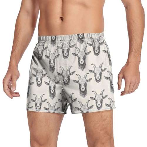 Laprad Boxer Shorts Breathable Boxer Briefs Soft Underwear Goat with Button Fly3
