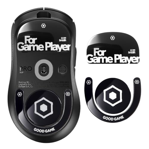 Image of immoenuc Glass Mouse Skates for 2024 Logitech G PRO X Superlight 2 DEX Lightspeed Wireless Gaming Mouse Feet Pads Smooth Durable Game Mouse Accessories (Black)