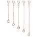 Mudder 5 Pieces Necklace Extenders Bracelet Extender Chain Set for Necklace Bracelet DIY Jewelry Making (Rose Gold)