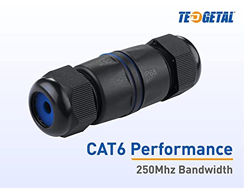 Tedgetal Waterproof Rj45 Connector 2 Pack Ip68 Cat6/Cat5E/Cat5 Coupler Shielded For Outdoor Ethernet Lan Cable Extender Female To Female #TOP7