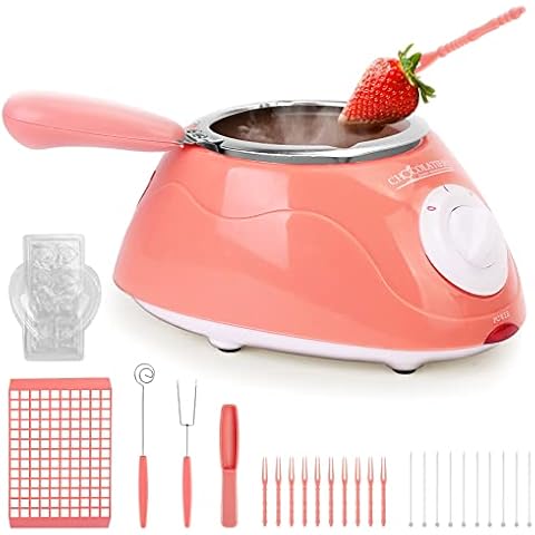 Chocolate Melting Pot, Electric Chocolate Melter Warmer Fondue Fountain Melting Pot Kit for Melting Chocolate, Candy, Milk, Butter, Cheese Cover
