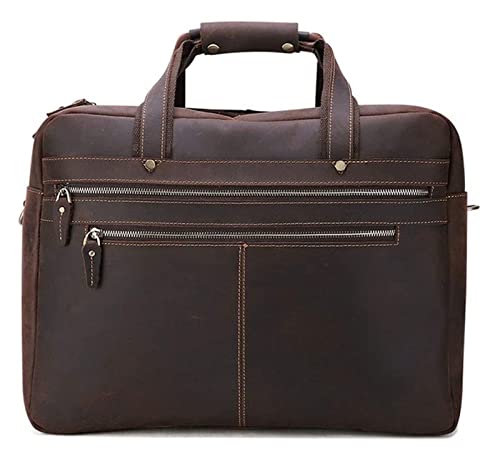 DHAEY Briefcases Vintage Messenger Handbag, Vintage Leather Briefcase 17" Laptop Tote Large Capacity Messenger Bag2