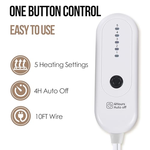 Estingo YCDM-EB5060 Heated Blanket Throw, Electric Throw Blanket thumb #2