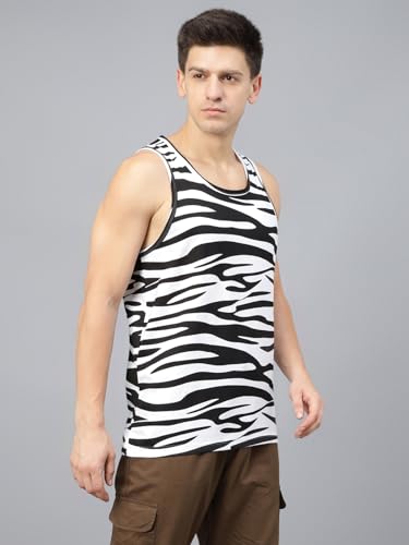 Image of Veirdo Men's Sleeveless Regular Fit Tshirt, All Over Printed Vest for Men, Cotton Sando for Beach Wear, Gym, Cycling, Running, & Other Sports (Available in Different Pattern)