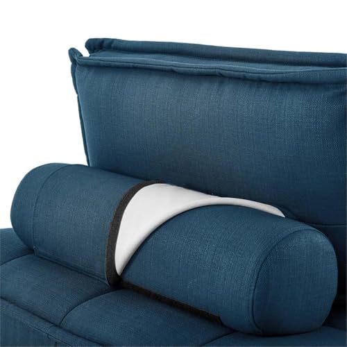 Sillón Plegable Tela Peluche Azul miniatura 6