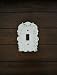 Single Light Switch Cover Toggle Hand Painted Cast Iron Antique White Distressed Cottage Chic