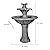 ourrco Marble Finish Concrete Outdoor Water Fountains 2-Tier Decor Dark Castle Designed 41.7" H Waterfall Fountains for Yard, Garden, Deck, Patio, Backyard, Porch, Lawn