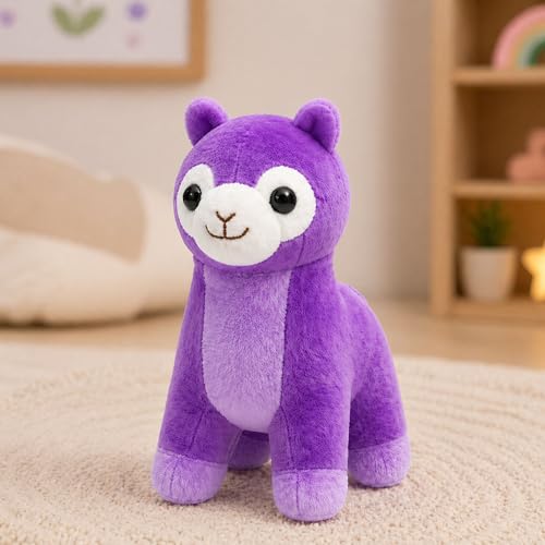 Image of Toyshine 18cm Rainbow Alpaca Soft Toy for Kids | Cute Plush Llama Stuffed Animal | Ultra Soft & Colorful Cuddly Toy for Boys & Girls | Nursery & Gift Plush - C