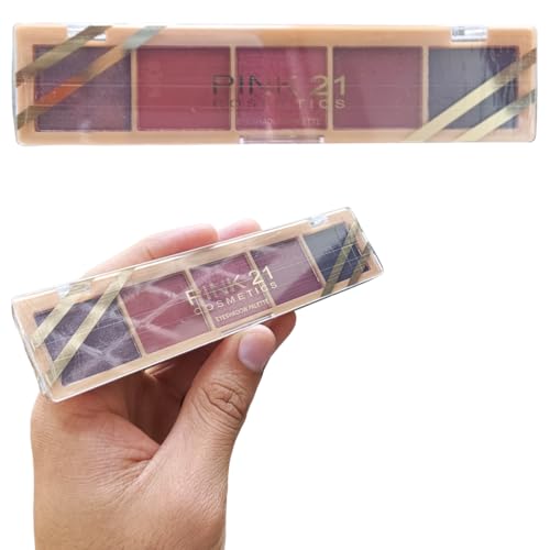 Paleta de sombras Eyeshadow pallet maquiagem Pink 21 5 cores de sombras cores Matte e Cintilante Tex