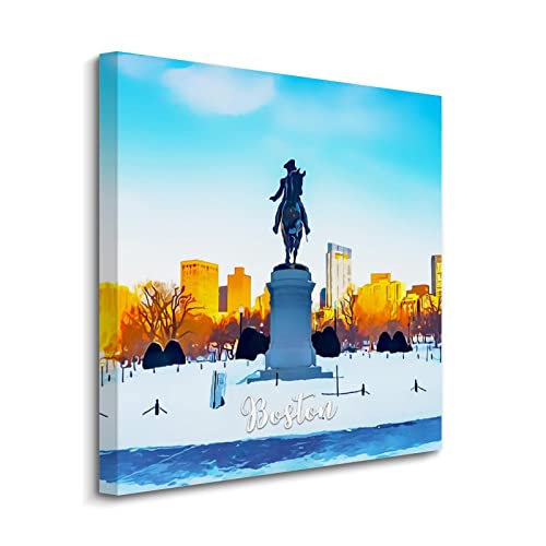 Impression sur toile Boston prête à suspendre pour embellir un mur vide