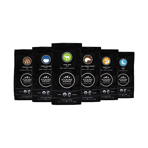 Kicking-Horse-Coffee-Decaf-Swiss-Water-Process-Dark-Roast-Whole-Bean-10-Oz-Certified-Organic-Fairtrade-Kosher-Coffee Kicking Horse Coffee, Decaf, Swiss Water Process, Dark Roast, Whole Bean, 10 Oz - Certified Organic, Fairtrade, Kosher Coffee