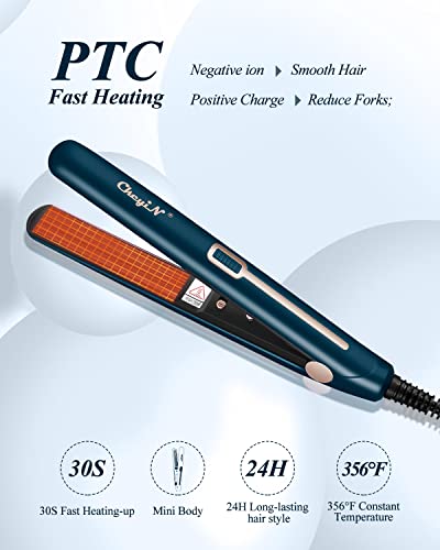 Ckeyin Hair Crimper, Portable Professional Crimper Hair Iron, Adjust Temperature Anti Static Mini Curling Iron For Fluffy Hairstyle, Corn, Perm, Curls Hair Types #TOP4