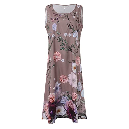 Vestido de gasa estampado holgado dos piezas para disimular tripa 3