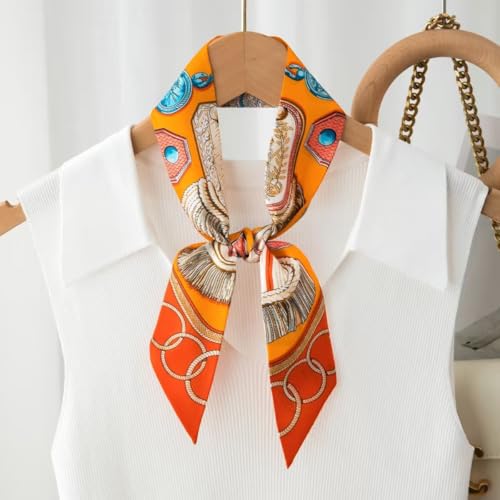 Image of Pure Mulberry Silk Scarf - Lightweight Neckerchief,Packed Handbag Band Hair Neck Scarves for Fashion Gifts
