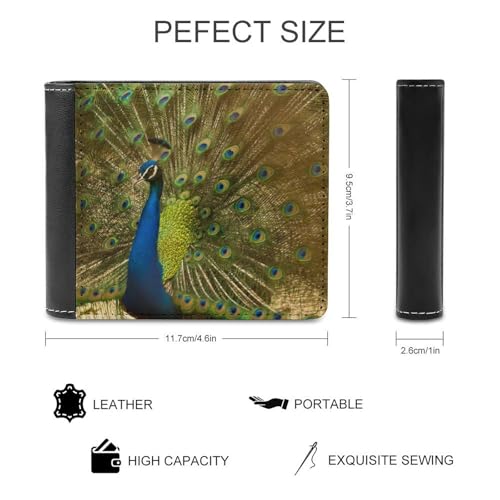 Peacock Show Fashion Bifold Wallets for Men Women Slim & Thin Credit Card Holder Wallet Purse2