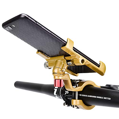 Suporte para telefone, Romacci Suporte para telefone móvel de bicicleta em liga de alumínio para GPS