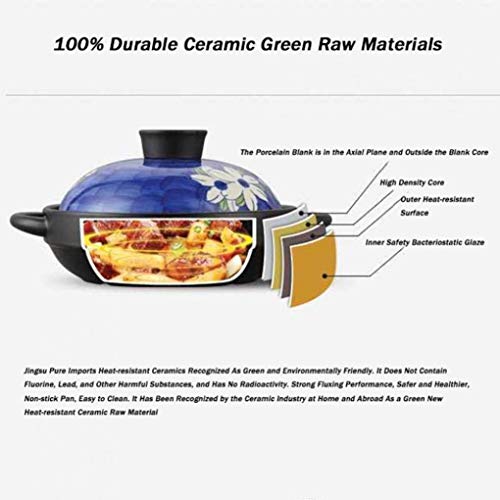 Myyingbin 27.5Cm Moroccan Tagine Pot Ceramic Casserole Slow Cooker High Temperature Resistance Stewpot Suitable For Oven Gas Stove Microwave Oven Electric Ceramic Stove #TOP3