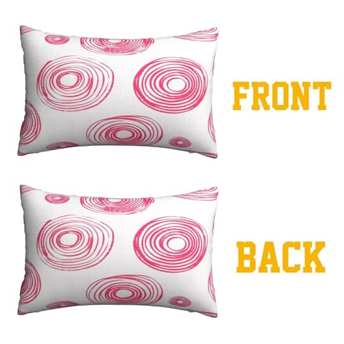 Housses de coussin couleur rose 40x60 géométrique pour coussin décoratif - 6