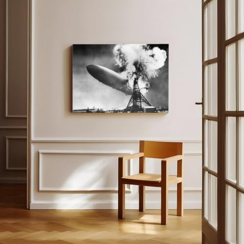 Cadre à suspendre Hindenburg impression sur toile mur vide déco