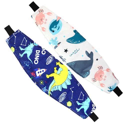 2 Stück Kopfhalterung Kindersitz Auto, Verstellbares Kopfband für Kindersitze, Kopfstütze für Babys und Kinder mit Gurtschutz für Sicheren Schlaf im Auto