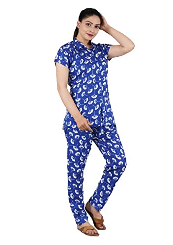 Image of Women's Rayon Printed Night Suit Set