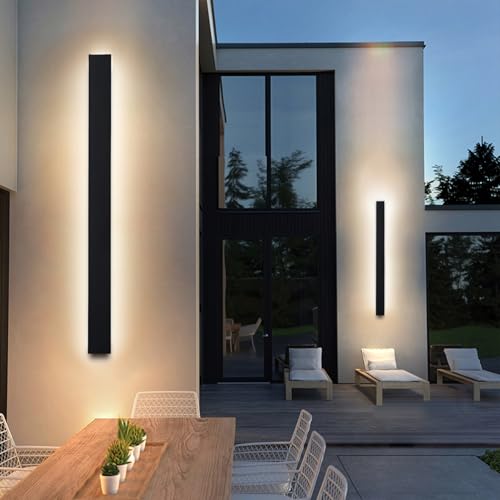 YUEEU LED Wandleuchte Außenlampe 30cm/Ip65 Wasserdicht Lange LED Wandlamp Außenwandleuchte Wand lampe für Badezimmer Gärten Treppenhaus Schlafzimmer Wohnzimmer Lamp Wand Innen – Bild 6